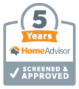 HomeAdvisor 5 Years Screened & Approved logo