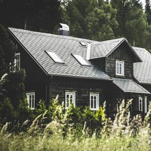 a residential home with a new roof